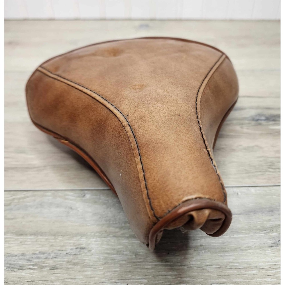 Vintage Persons Bicycle Cruiser Saddle Seat Made in USA Brown tan - Picture 2 of 13